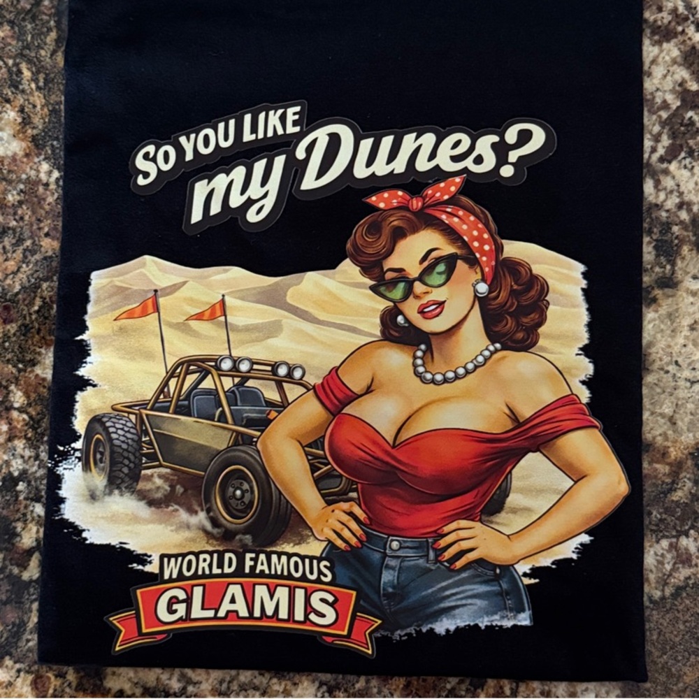 Gildan Black Tee with Retro Red Graphic